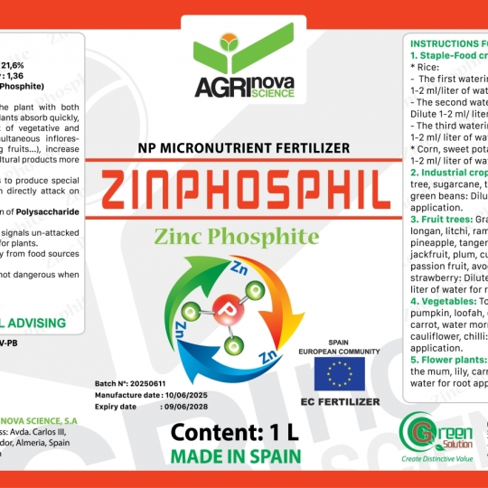 Phân bón NP vi lượng Zinphosphil (1L) - Spain