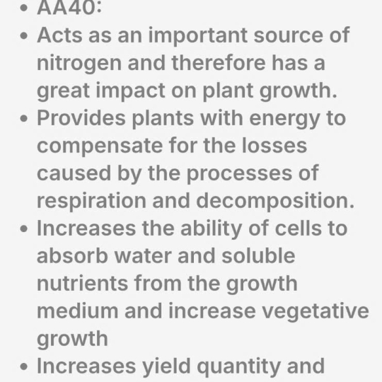 SP MỚI PHÂN BÓN LÁ  AMINO ACIDS- AA 40 (40% Amino acids-Free and oligopeptides) Hy Lạp