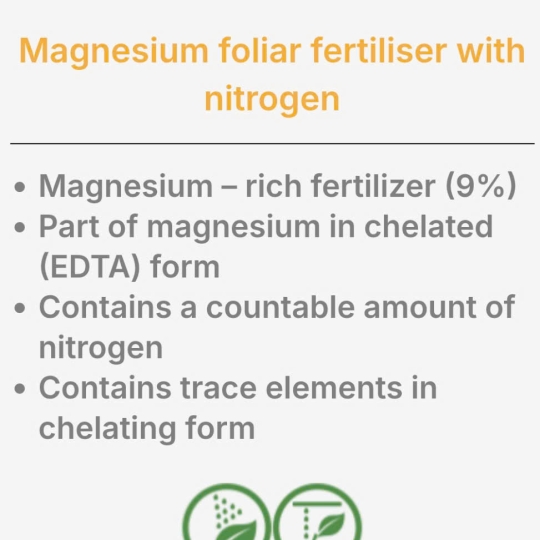 SP MỚI PHÂN BÓN LÁ - CHELAN Mg (8% N+9% MgO+0,01 %Fe+0,01% % Zn+0,01% Mn+0,002%Cu+0,001%Mo+2%OM) Hy Lạp                                 ) Hy Lạp