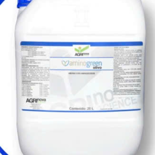 SP MỚI PHÂN BÓN LÁ  AMINO AXIT HỮU CƠ SINH HỌC -AMINOGREEN OLIVO (9% AMINO AXIT+6%N+6%P2O5+12% K2O+0,15% Fe+0,1%B+0,07%Zn+0,07%Mn+0,05%Cu+0,006%Mo) TBN