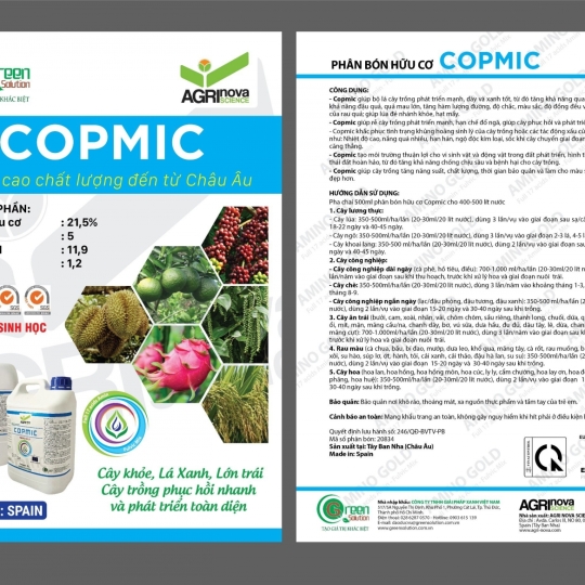 Phân bón hữu cơ - Copmic (5L) - Spain