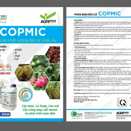 Phân bón hữu cơ - Copmic (20L) - Spain