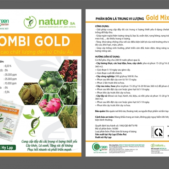 Phân bón lá trung vi lượng Gold Mix ( Combi Gold) 25 G - Greece