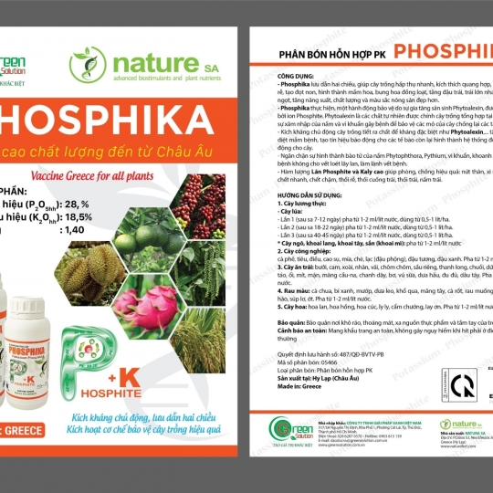 Phân bón hỗn hợp PK - PHOSPHIKA (1000 ML) - Greece