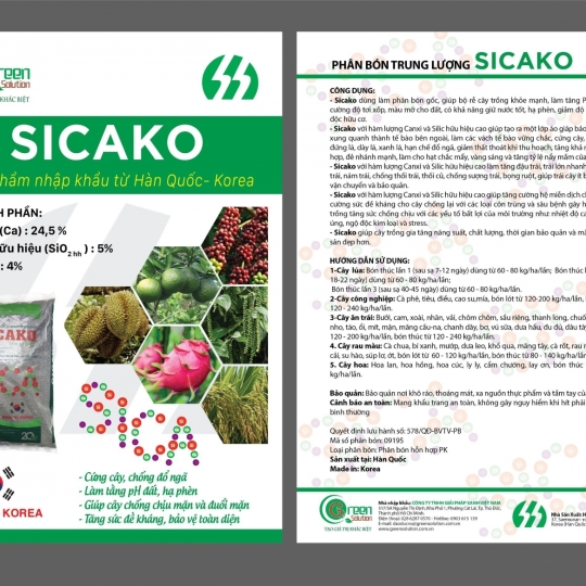 Phân bón trung lượng Sicako - 20 Kg( Korea)