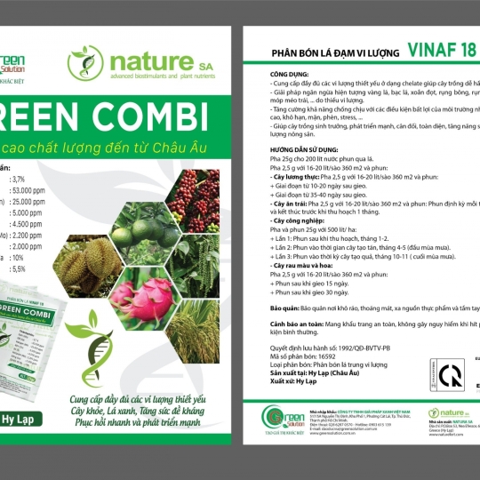 Phân Bón Lá Đạm Vi Lượng Vinaf 18 (Green Combi) 25 G - Greece