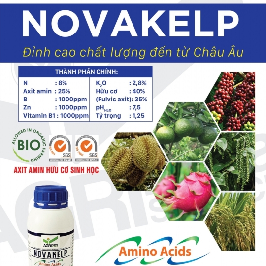 Phân bón lá sinh học nhiều thành phần - NOVAKELP (500 ML 1LB.NOVA) - Spain