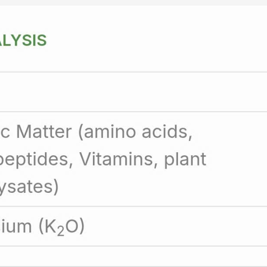SP MỚI PHÂN BÓN LÁ KALI  HỮU CƠ SINH HỌC (OM (Amino,  Oligo-peptides, Vitamins, Plant hydrolysates)=32%+30 % K2O) Hy Lạp